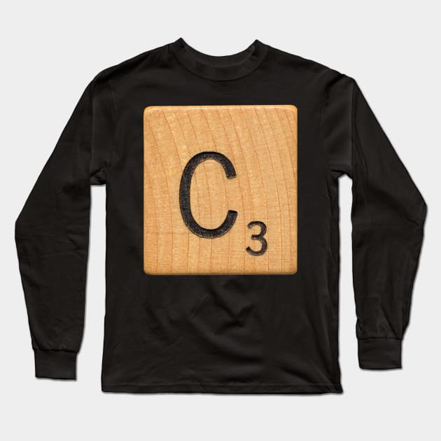 Letter Tile 'C' Long Sleeve T-Shirt by RandomGoodness